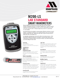 Thumbnail of document Data Sheet - M200LS Smart Manometer